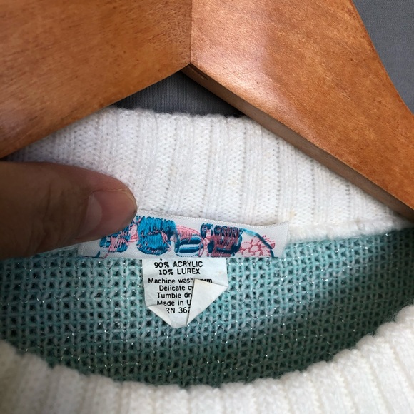 Vintage Cats Pastel Sweater Fairy Kei Sweater S/M - Picture 8 of 8